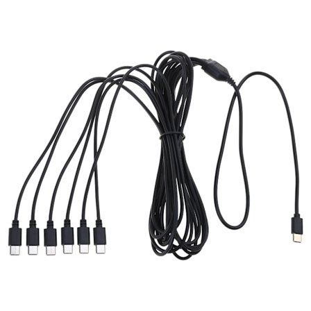 Type-C–Type-C-jakajakaapeli universaali 1–6 USB C -latauskaapeli puhelimeen