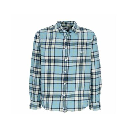 Obey, Casual Shirts Blauw, Heren, Maat:S