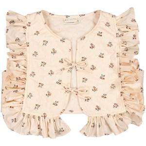 Kids - MarMar Copenhagen Ruffled Gilet Bouquet 80-86 cm - Tops - 80-86 cm - Beige - Mädchen