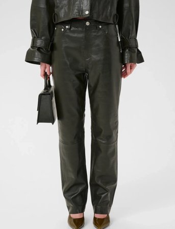 Gestuz Gzelena Hw Straight Pants - Khaki green - 36