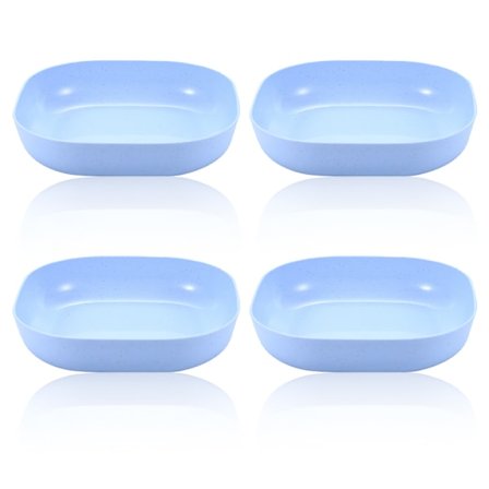 4 st polypropenplasttallrikar med djupa sidor för diskmaskin