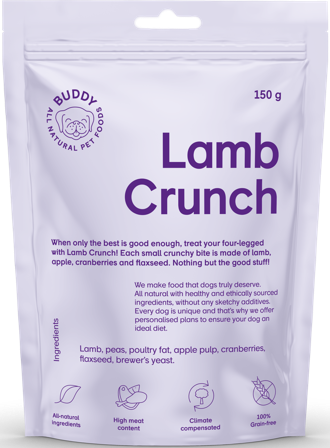 Buddy Crunchy Snack makupala lammas/karpalo, 150 g - Buddy