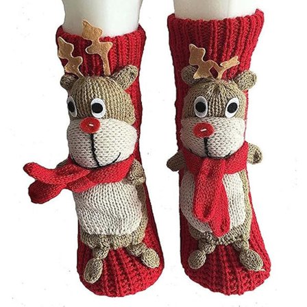 Dyresokker 3D Strikkede Dyre Sjove Sokker Søde Plysdyr Krammesok Varm Vintersok Jule Strømpe Gaver