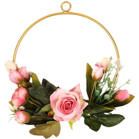 Konstgjord blomsterkrans och grön bladhängande krans för ytterdörr bröllop vägg heminredning