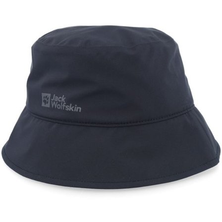 Jack Wolfskin - Svart bucket Hatt - Rain Hat Black Bucket @ Hatstore