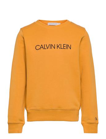 Institutional Logo Sweatshirt Sweatshirt Trøje Gul Calvin Klein