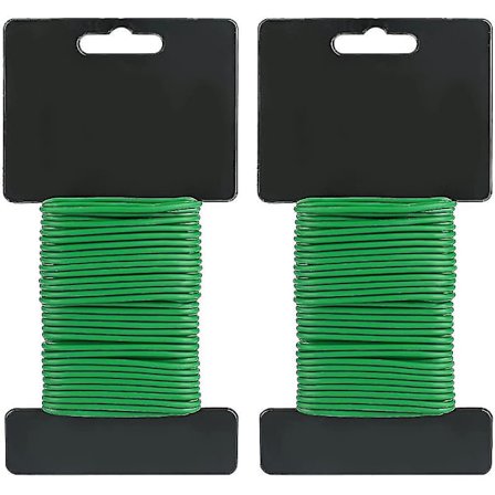 2 stk. X 10m 2mm Grøn Have Blød Bånd, Have Fleksibel Tråd Bånd Plante Twist Tråd