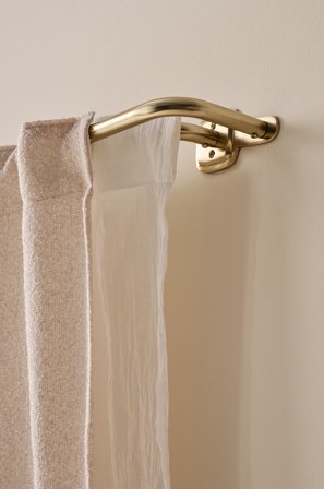 Jotex - Gardinstang Dobbel 110-186 Cm Gull - AURI - Kjøp Gardinstenger hos Jotex