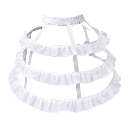 Kjole Pannier Underskjørt Myk Bærbar Krinoline Cage for Brudepike Eksamen Ball