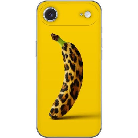 Yhteensopiva Puhelinkuori Apple Apple iPhone 17 Air Banaani leopardikuvioilla keltaista taustaa vastaan luovassa ja leikkisässä suunnittelussa