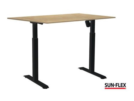 SUN-FLEX Bord II höj/sänk 140x80 svart/björk - Lyreco - Kontorsmöbler och inredning > Bord och hurtsar > Skrivbord - Höj/sänkbar