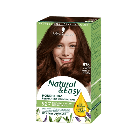 Schwarzkopf Natural & Easy 576 Kastanj Hårfärg Unisex Brun 142,5 ML