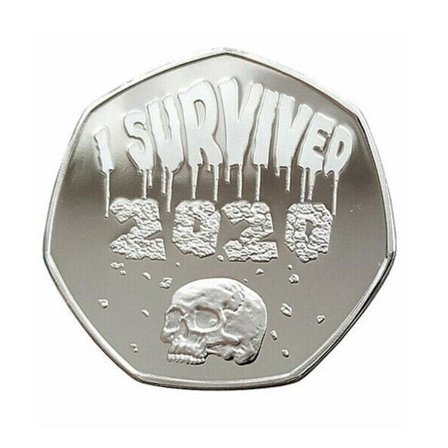 3 X Jeg Overlevde 2020 Håndverk Minnemynter Souvenirmynter Medalje Samleobjekt Gave