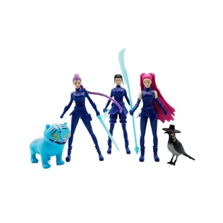 MINISO 5 st Kpop Demon Hunters Actionfigurer Set - Derpys, Tiger, Rumi, Mira, Zoey Dolls Gift