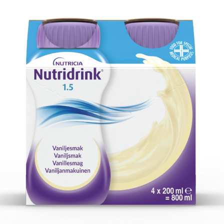 Nutridrink Næringsdrikk, Vanilje, 4x200 ml