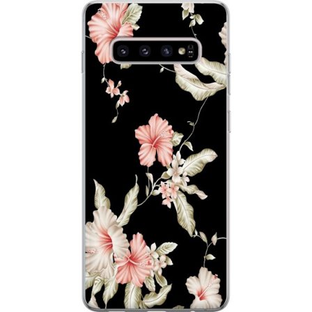 Kompatibel Mobilcover til Samsung Galaxy S10+ Blomstermønster Sort