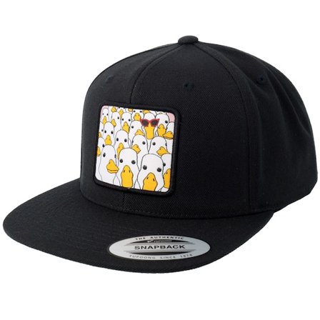 BOOM - Svart snapback Keps - Silliest Goose Patch Black Snapback @ Hatstore