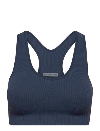 Seamless Comfy Sports Bra Lingerie Bras & Tops Sports Bras - ALL Blå Stay In Place