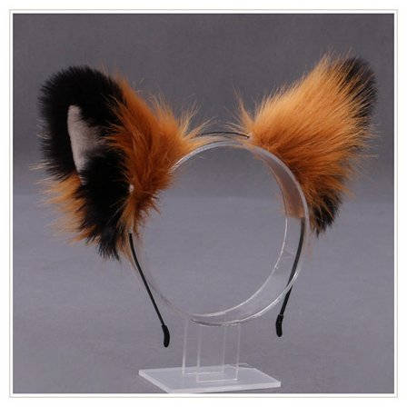Furry Animal Cat Ears Hodebånd Katt Hodeplagg Halloween Cospl