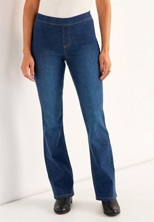 Cellbes of Sweden - Stretchiga jeggings med bootcut - mörkblå denim - för damer - 60L