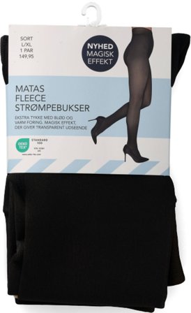 Matas Striber Fleece strømpebukser Sort L/XL, Tøj & Bolig, Tøj, Strømpebukser