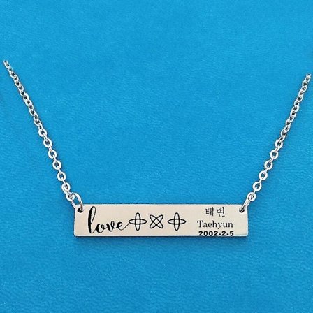 Koreanska KPOP Team TOMORROW X TOGETHER TXT Kombination Namn Hänge Halsband Kvinnor Män Hot Fans Jewelr