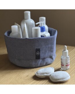 Förvaringskorg av textil Marin - ø 20cm - Recycled by Wille