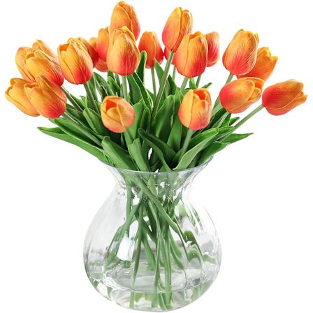 20 stk. Ægte Touch Latex Kunstige Tulipaner Blomster Kunstige Tulipan