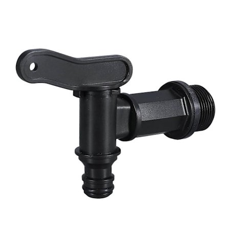 1000L IBC vandtankadapter med 3/4-tommers hane og undersænket møtrikforsegling til regnvandsopsamling.