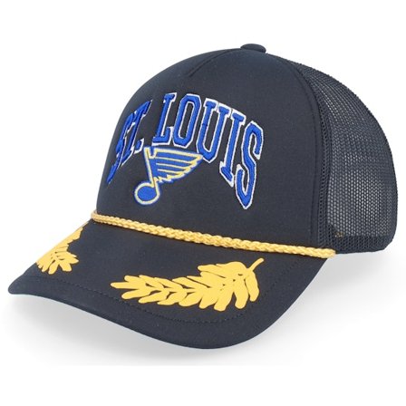 Mitchell & Ness - NHL Schwarz Trucker Cap - St. Louis Blues Gold Leaf Black Trucker @ Hatstore