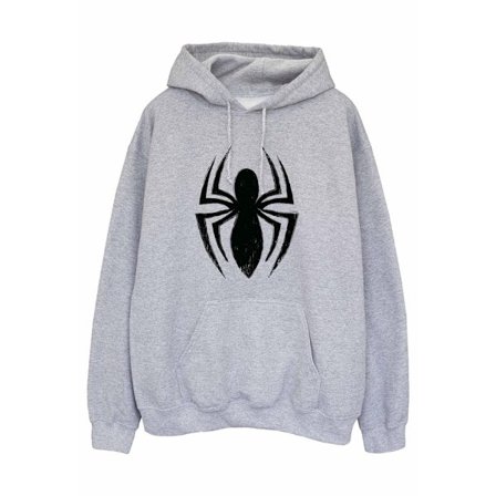 Spider-Man Ultimate Spider Logo Hoodie L Sports Grey för män