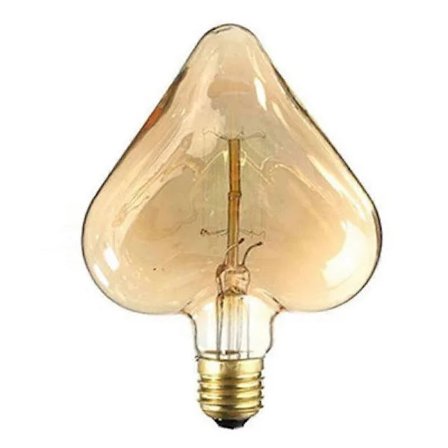 /EA/Vintage Glödlampor med Volframtråd Hjärta Form Design E27 Lampfot Lampa för Bröllopsfest