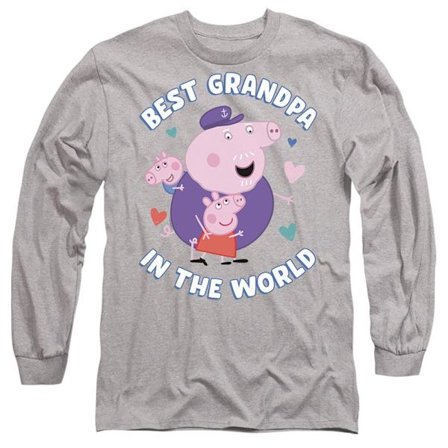 Greta Gris Unisex Vuxen Bästa Morfar I Världen Långärmad T-shirt