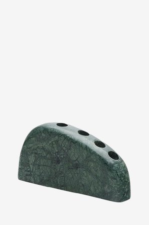 Kave Home - Signe stor, grön marmorljusstake, 10 cm - Grön - Ljusstakar & lyktor - Från Homeroom