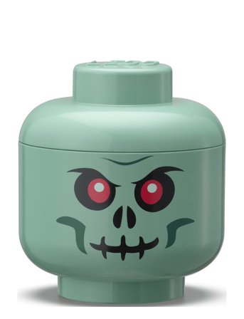Lego Storage Head - Green Skeleton Green LEGO STORAGE