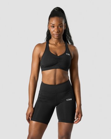 ICANIWILL - Scrunch Sports Bra Black Wmn - Dame - ICIW