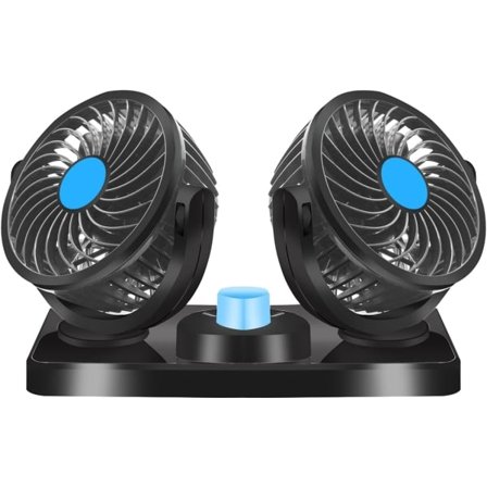 TG 12v dobbelt-hoved blæser, dobbelt-hoved elektrisk køleblæser, 360° rotation