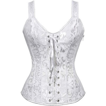 Korsetter för kvinnor Overbust Bustier Top Gothic Sexy Shoulder