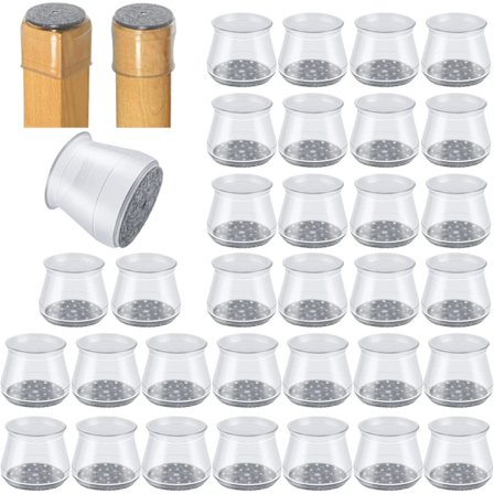 32 stk. Stolebenbeskyttere til trægulve, silikonefilt F