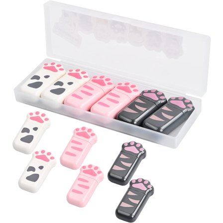 6-pack 5 mm x 6 m korrigeringstejp, katt tass korrigeringstejp, korrigeringsrullar, mini kompakt för söta flickor, skolmaterial för barn i grundskolan