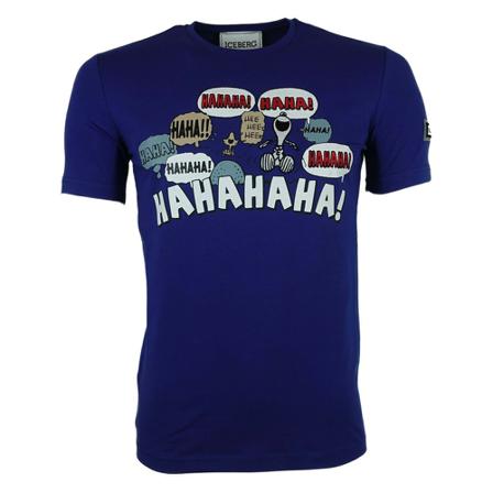Iceberg top , Blauw , Heren , Maat: L