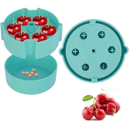 ING Kirsebærutkjerner, 6 utkjernede kirsebær, sprutsikker, enkel enhåndsbetjening, utkjerner, tilbehør, kirsebær, kjernefjerner, kirsebærutkjerner, 