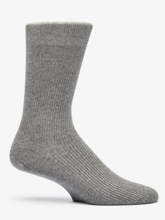 John Henric Men's Chaussettes Côtelées Grises Coton Size Onesize
