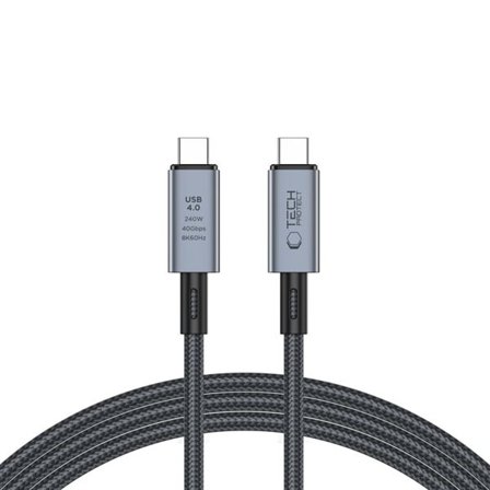 Tech-Protect UltraBoost Max USB-C 4.0 / USB-C 4.0 PD 240W 8K 40Gbps 2m kabel - grå