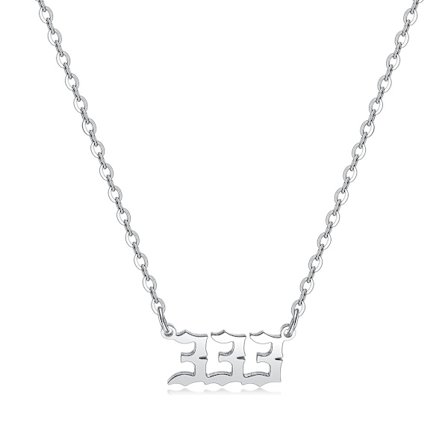 Nummerhalsband för kvinnor, guldpläterade nummerhängen choker kedja numerologi smycken halsband presenter till kvinnor flickor