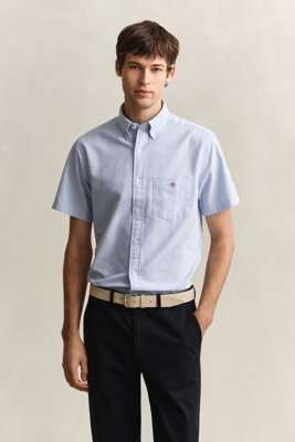 GANT - Regular fit kortermet oxfordskjorte til herre light blue