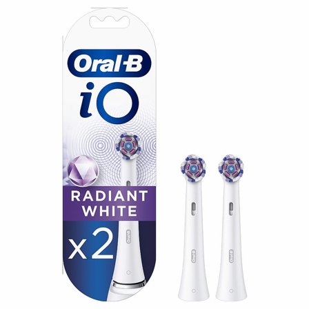 Oral-B iO Radiant Børstehoveder 2 stk Hvid, Medicin & Pleje, Tandbørster, Børstehoveder