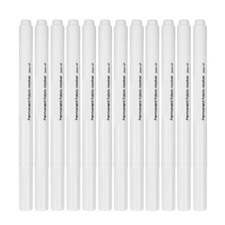 12 stk Stofsyning-mærkepenne Gør-det-selv-vaskbar fiberspids forsvindende blækpen Vandsletbar stofmærkepen til tøj