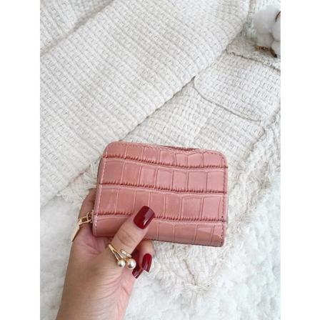 Korthållare i Krokodil imitation 11x8 cm (11 Fack) Pink