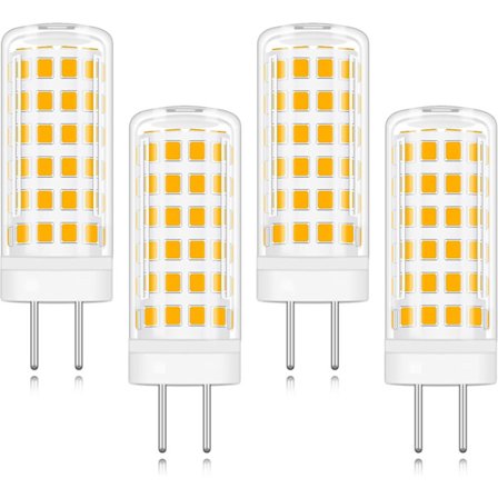 4-pak 9W GY6.35 LED Pære AC/DC 220V Varmt Hvid 3000K Ækvivalent til 9W Halogen Pære [Energiklasse A+]